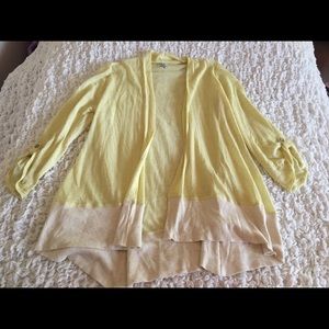 Splendid Yellow Cardigan Sweater Top Small S